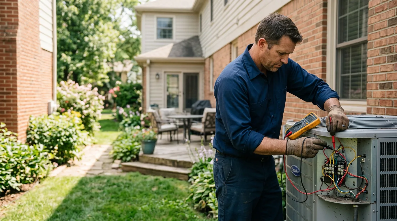 HVAC technician working near Fremont Center, NY